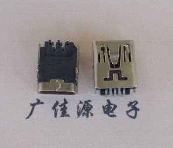 上海MINI USB前两脚插座 90度卧式 端子DIP针脚定义