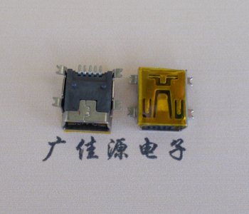 上海MINI USB 5P 接口 母座 全贴带麦拉 高9.6带0.9柱子