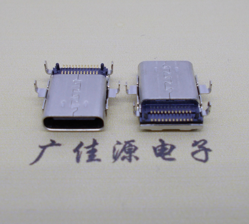 上海沉板usb 3.1 type-c24p母座双排贴板L=12.8mm