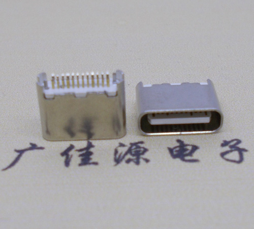 上海type-c24p母座短体6.5mm夹板连接器